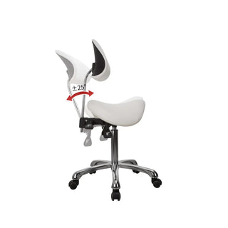 U-91025A Ergonomic Saddle Stool with Lengthened Back Support