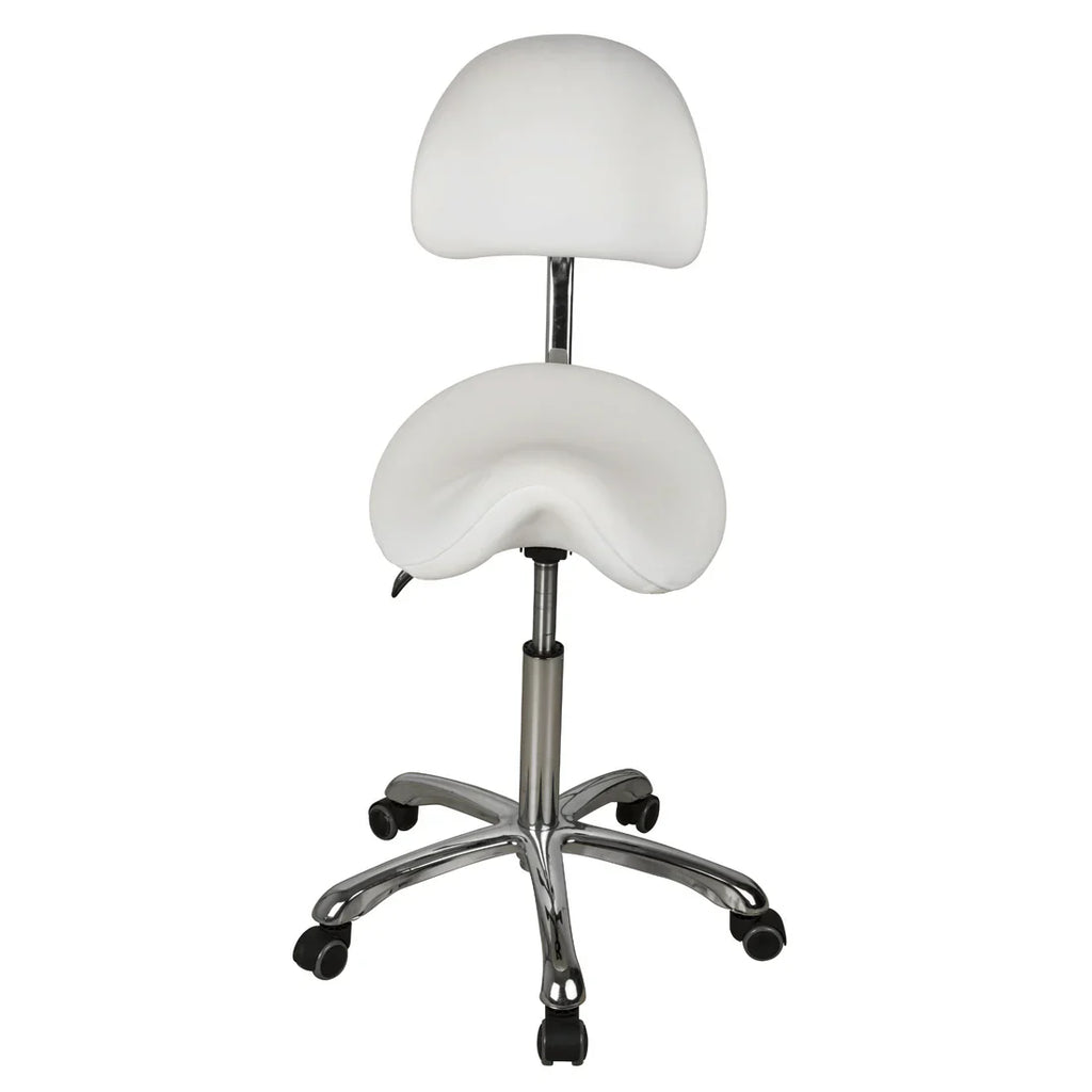 U-91025A Ergonomic Saddle Stool with Lengthened Back Support