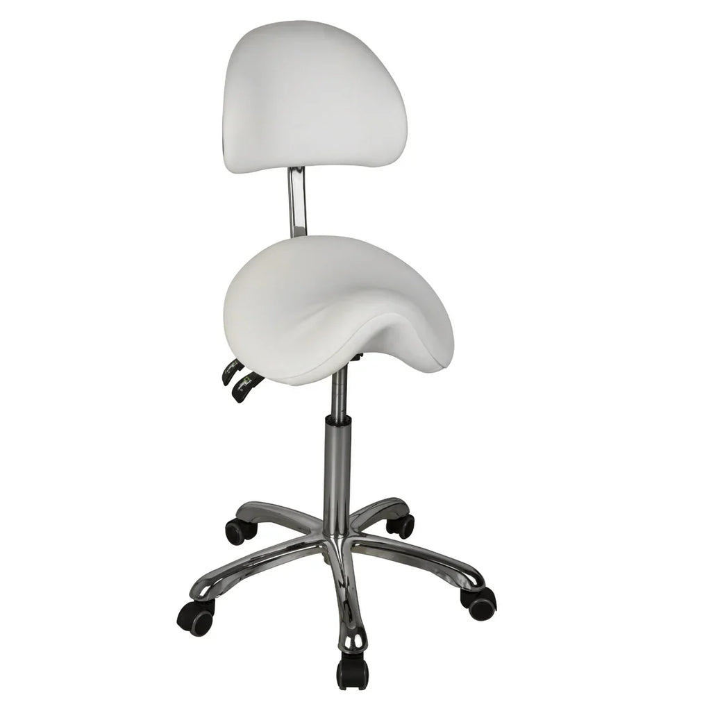 U-91025A Ergonomic Saddle Stool with Lengthened Back Support