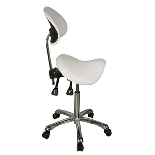 U-91025A Ergonomic Saddle Stool with Lengthened Back Support
