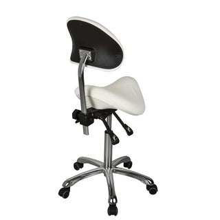 U-91025A Ergonomic Saddle Stool with Lengthened Back Support