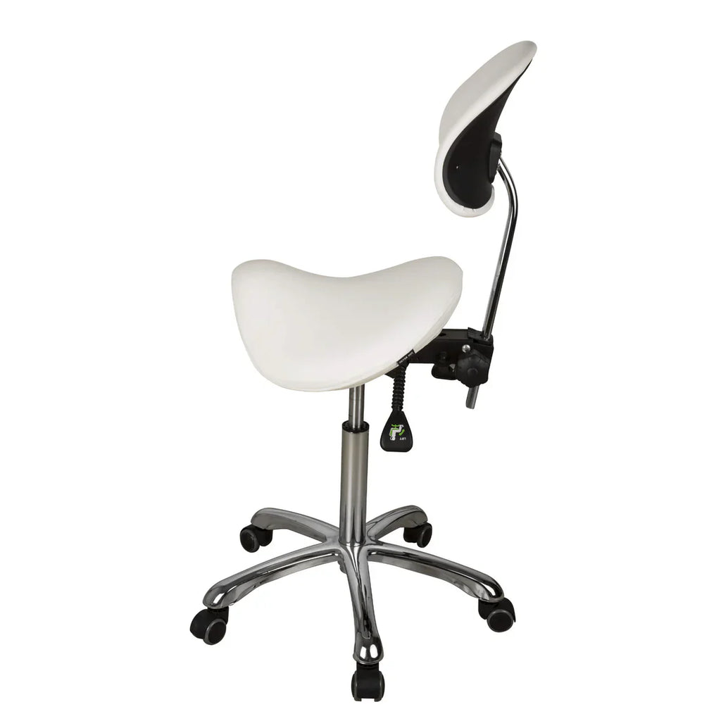 U-91025A Ergonomic Saddle Stool with Lengthened Back Support