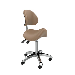 U-91025A Ergonomic Saddle Stool with Lengthened Back Support
