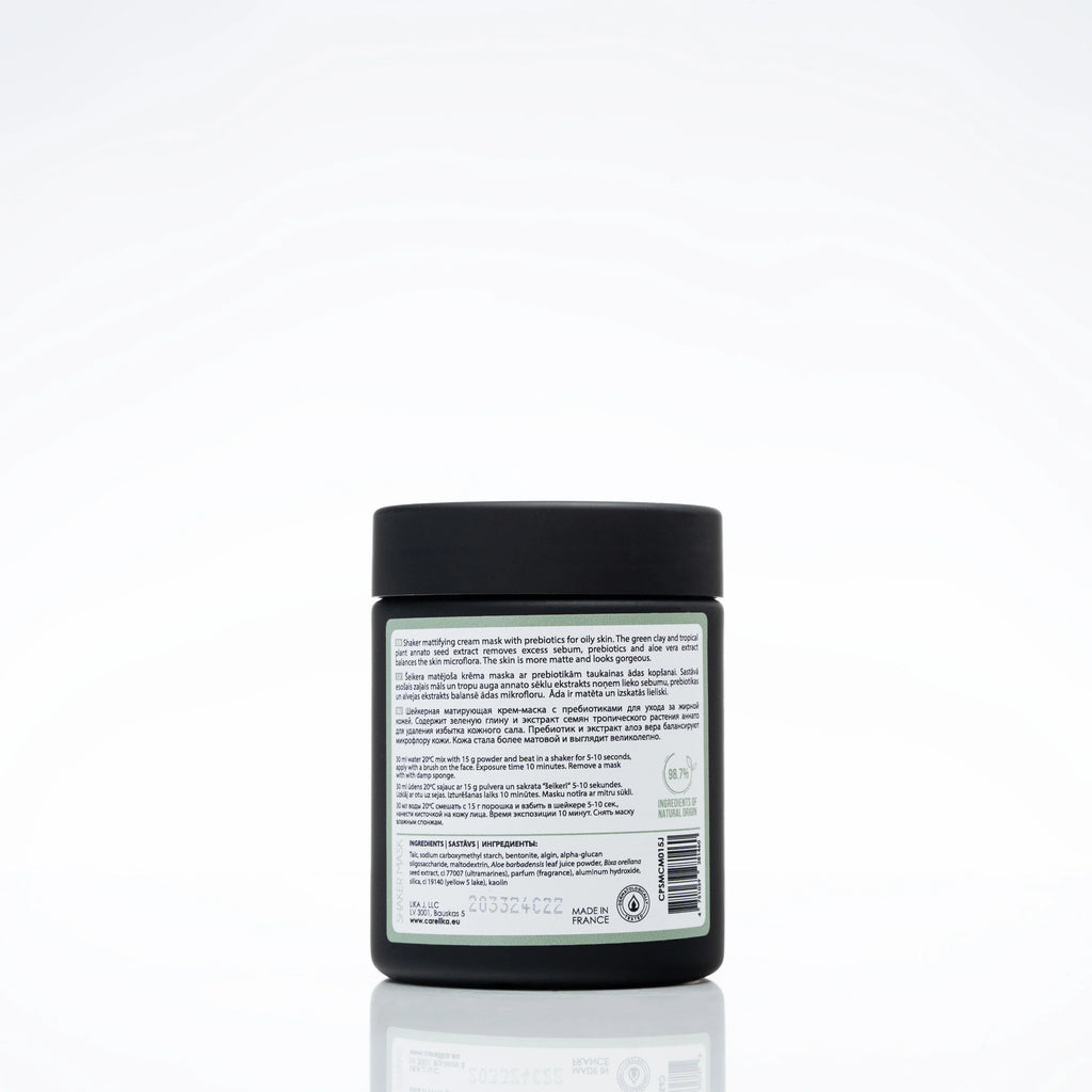 CARELIKA Shaker Prebiotic Creamy Mask Green Clay Jar 15gr.