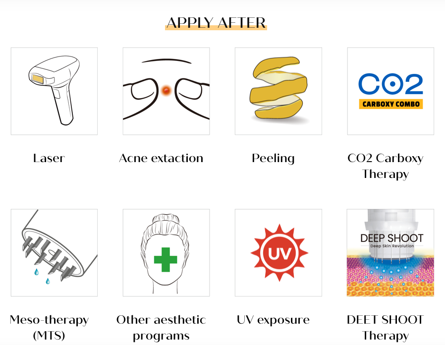 EP + Mask After care booster Mask Ribeskin CO2 Carboxy Therapy