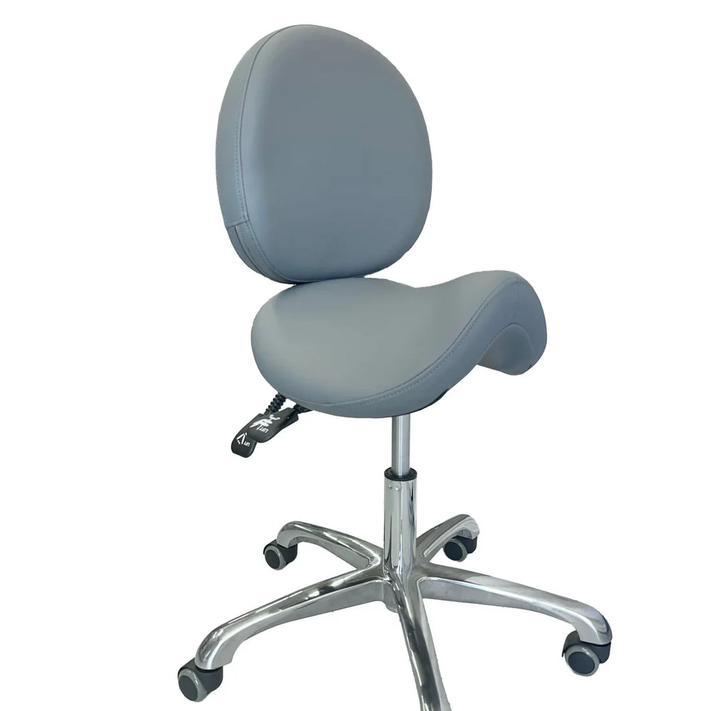 UC-9103 Ergonomic Saddle Stool with Back Support