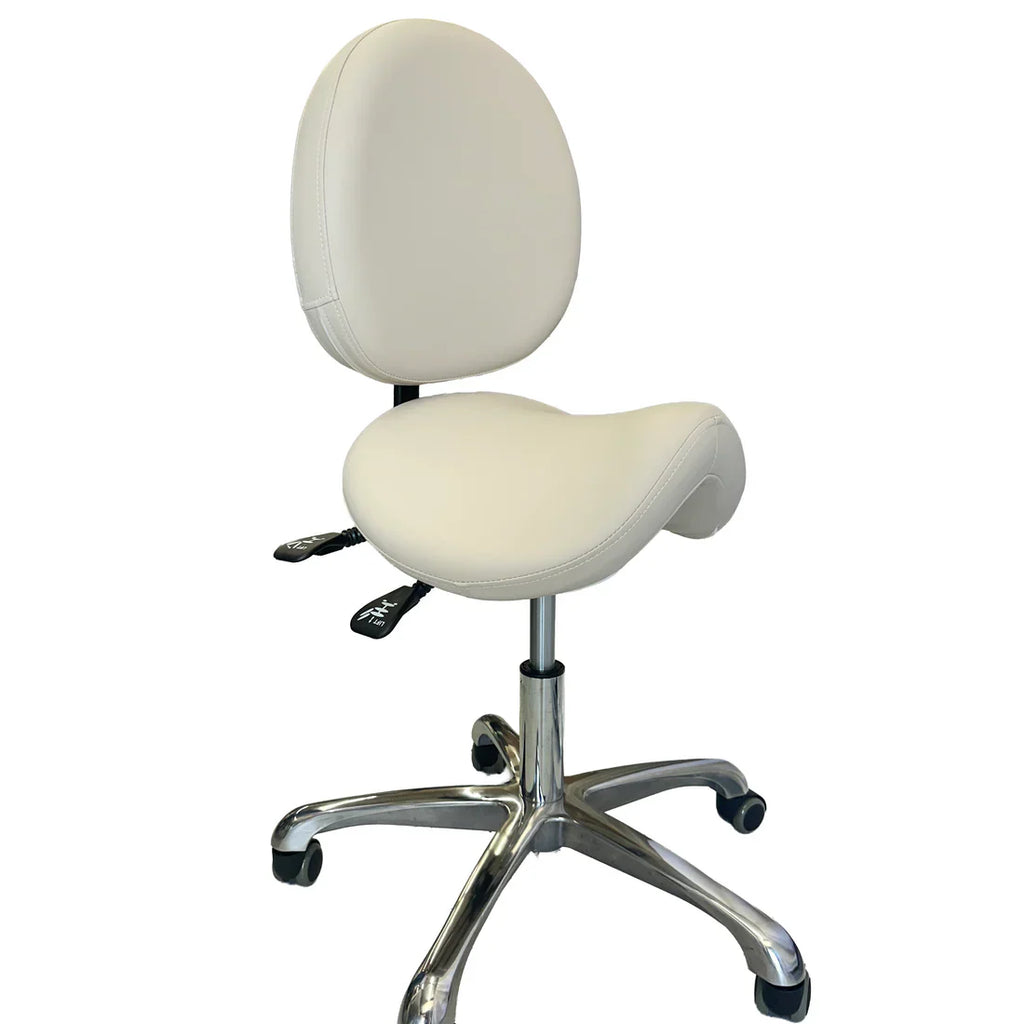 UC-9103 Ergonomic Saddle Stool with Back Support