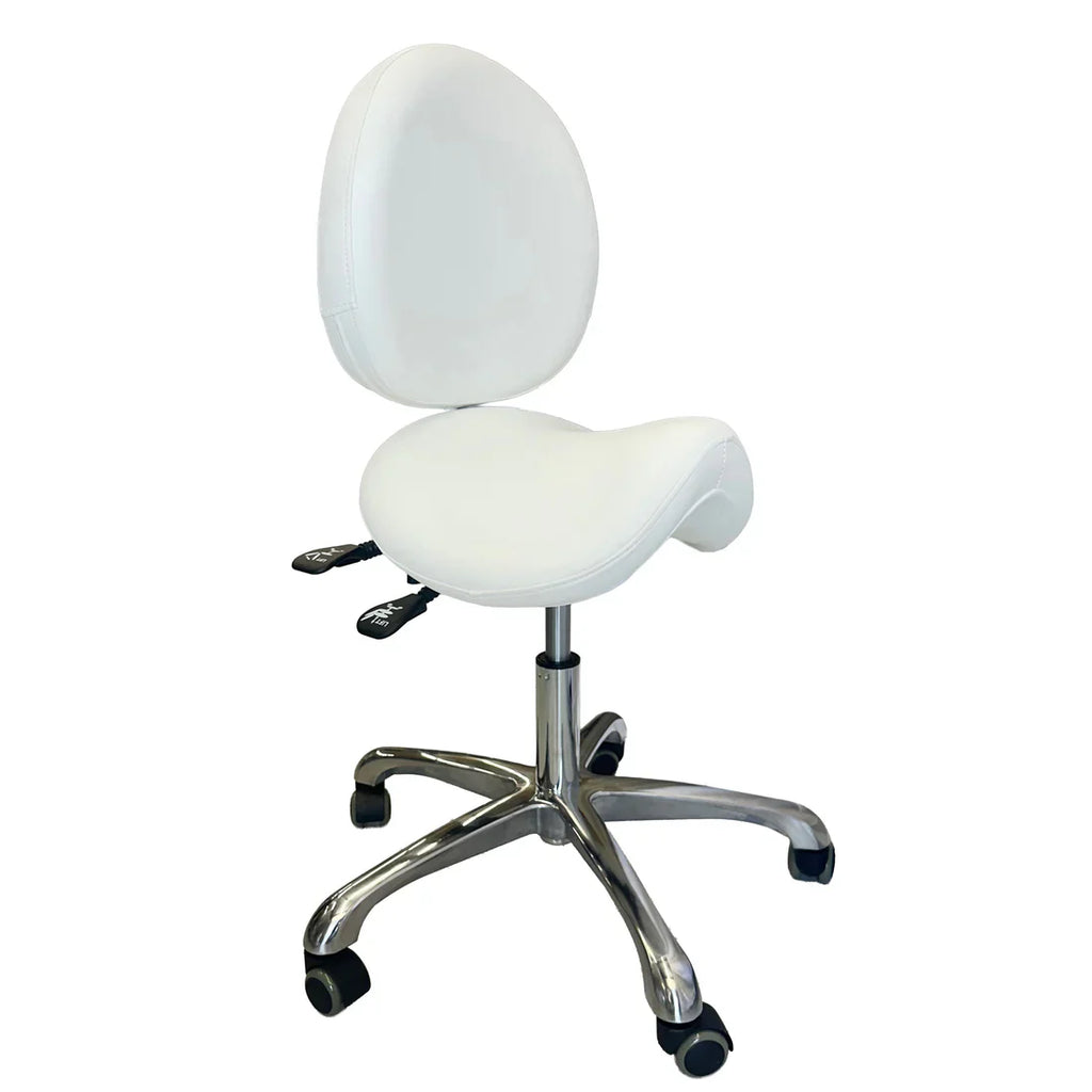 UC-9103 Ergonomic Saddle Stool with Back Support