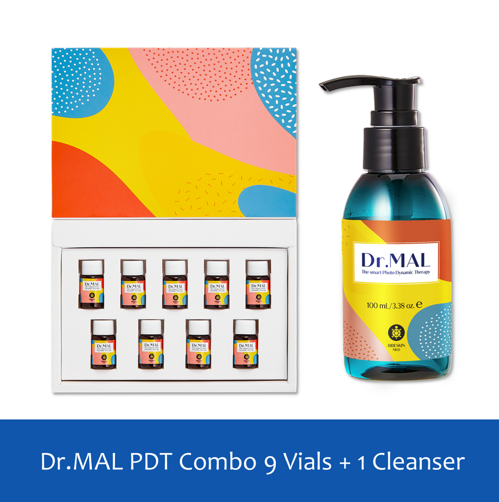 Ribeskin Dr.MAL PDT Combo 9 Vials + 1 Cleanser