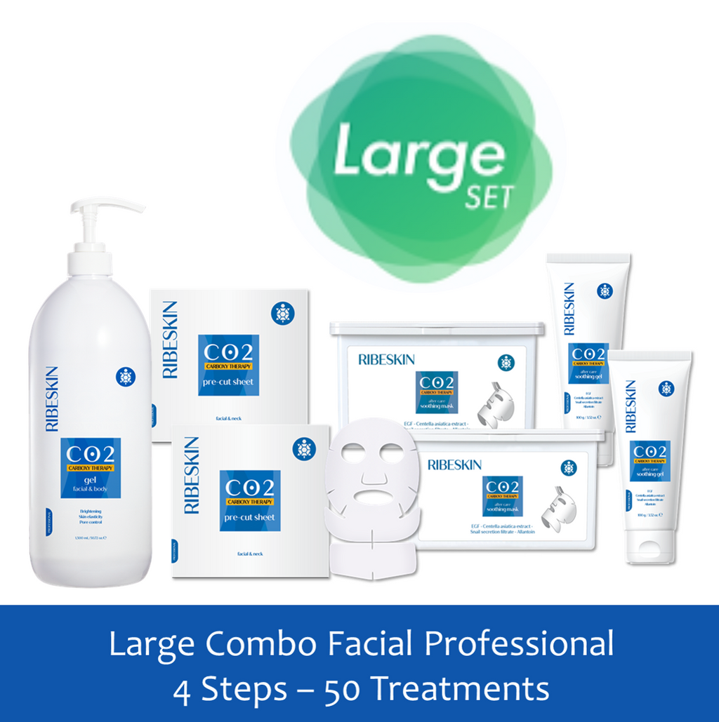 Ribeskin Large CO2 Carboxy Therapy Facial 50 Treatments- Combo 4 Steps