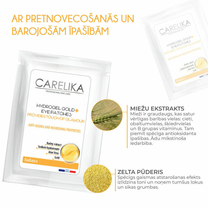 CARELIKA Hydrogel Gold Eye Patches Radiance 2 patches