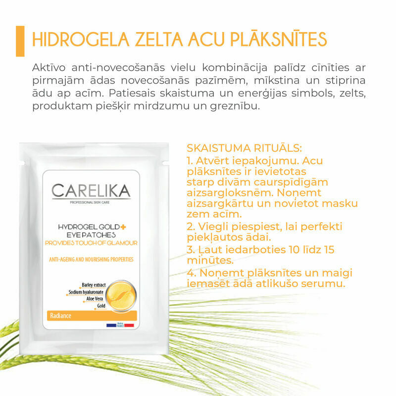 CARELIKA Hydrogel Gold Eye Patches Radiance 2 patches