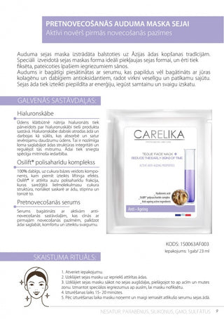 CARELIKA Anti-ageing tissue face mask, 23ml