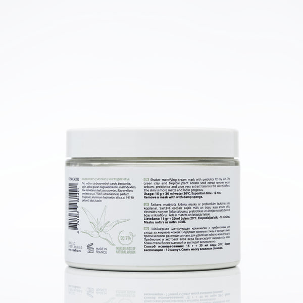 PROFESSIONAL CARELIKA Shaker Prebiotic Creamy Mask with Green Clay, 200g