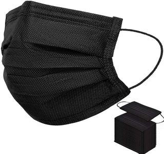 Face Mask 3 Layers Black  (50/100/200/300/500/1000 Pcs)