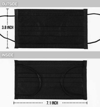 Face Mask 3 Layers Black  (50/100/200/300/500/1000 Pcs)