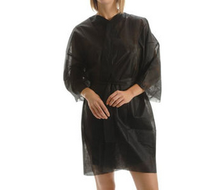 DISPOSABLE KIMONOS WHITE AND BLACK 100 X 140 cm (10 Pcs)