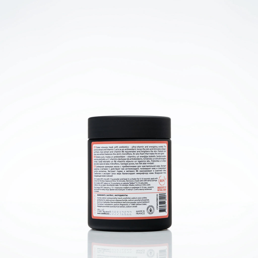 CARELIKA Shaker Prebiotic Smoussy Mask Acerola and Goji - vitamin energy boost Jar 15gr