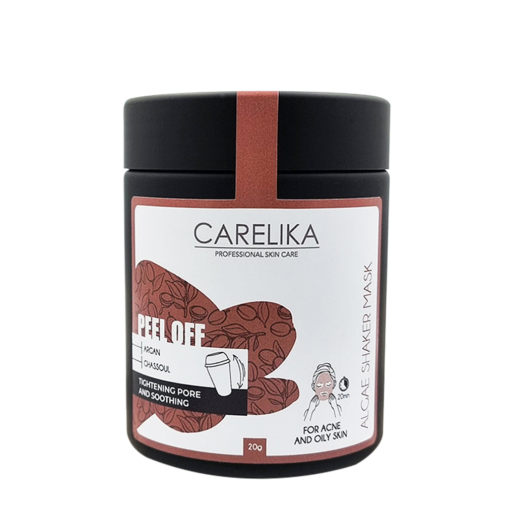 CARELIKA Shaker Peel Off Mask Argan-Ghassoul Jar 20gr.