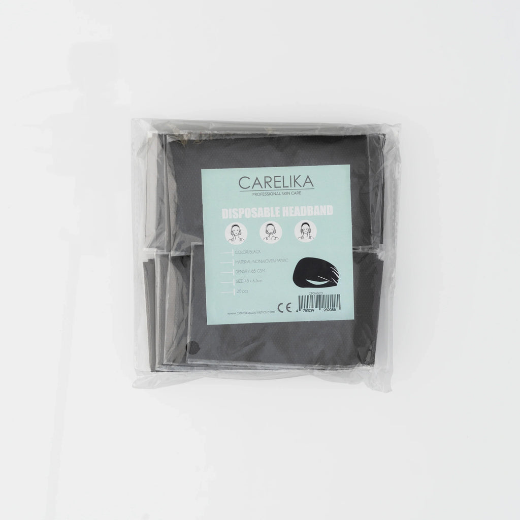CARELIKA Disposable Headband black 20pcs. 45 x 6.3cm
