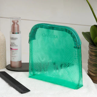 CARELIKA Beauty Bag with zip. green