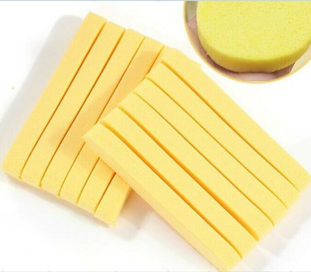 Compressed Yellow Face Sponge for Face Wash Cleansing, Exfoliating, Mask, Makeup Removal