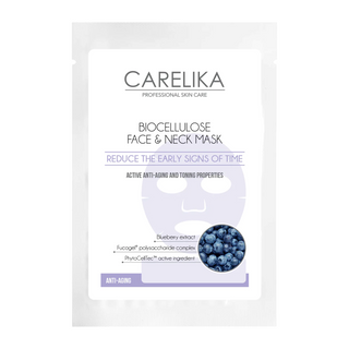 CARELIKA Biocellulose Face & Neck Mask (with Blueberry) 18ml