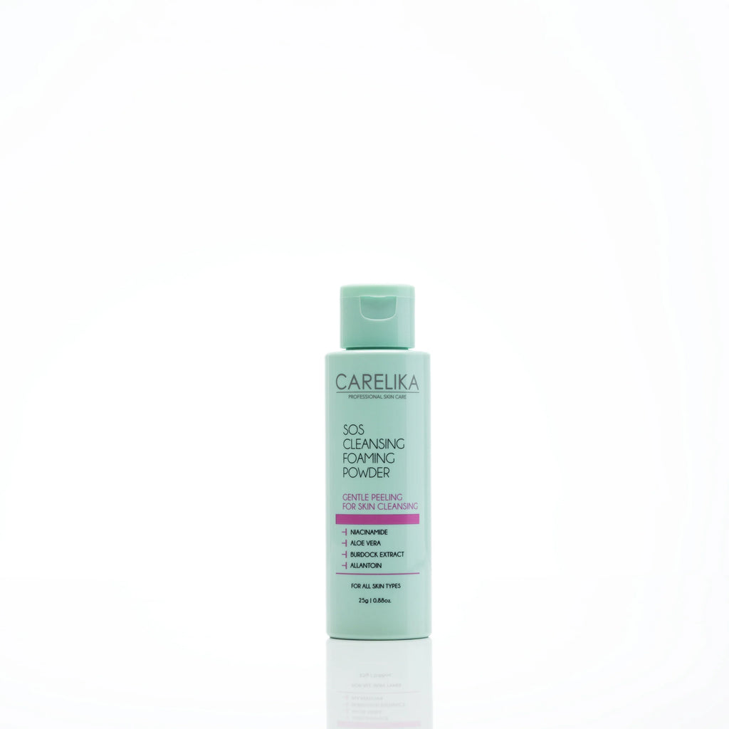 CARELIKA SOS Cleansing Powder (with Niacinamide)  - green bottle 25gr
