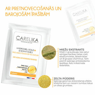 CARELIKA Hydrogel Gold Eye Patches Radiance 2 patches