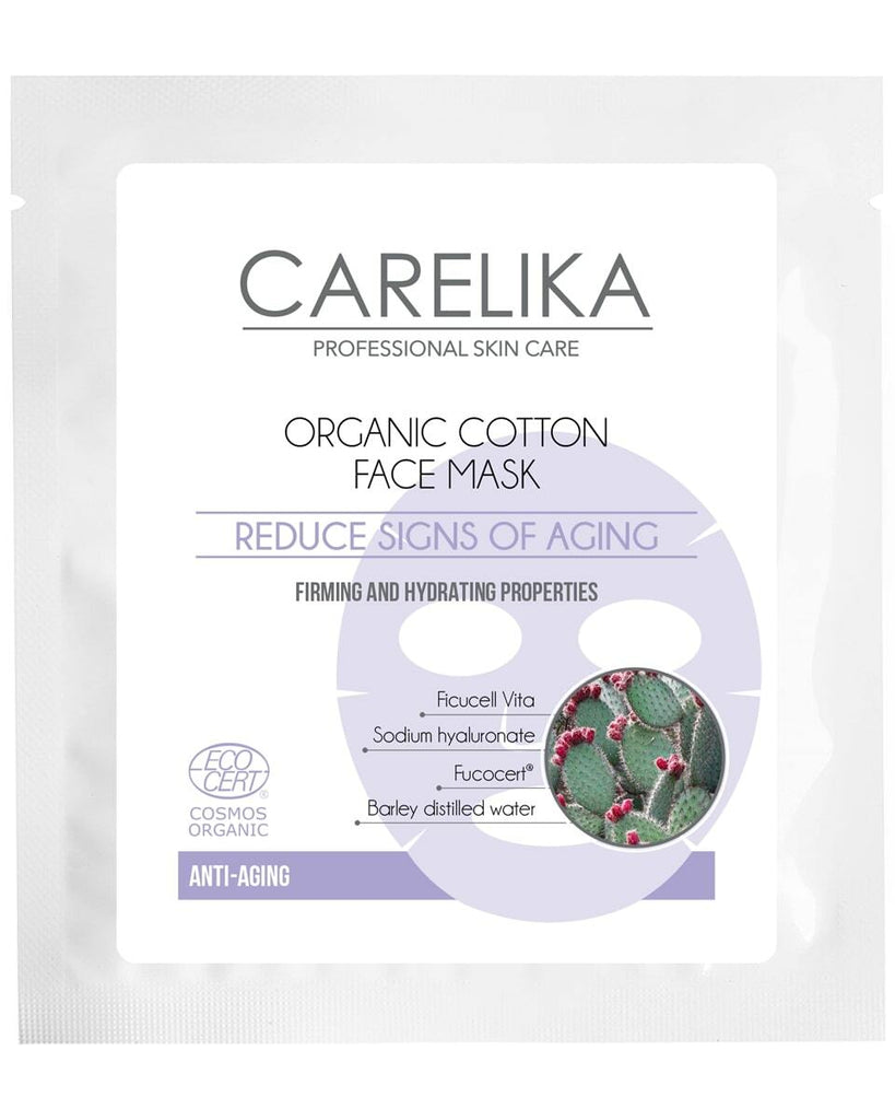 CARELIKA Anti-ageing organic cotton face mask, 15ml